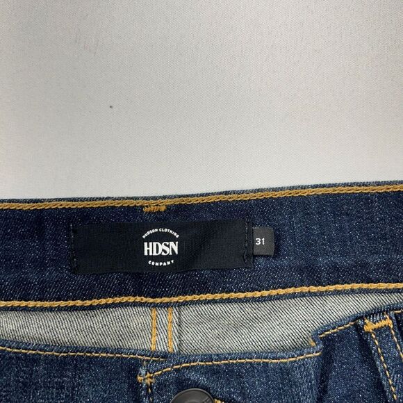 Hudson Ash Slim Jeans Mens 31 x 33 Dark Wash Mid-Rise Denim Stretch $129‎ - Picture 6 of 9